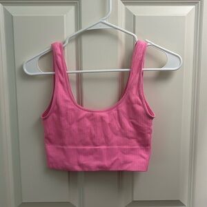 GAP pink crop rib tank!
